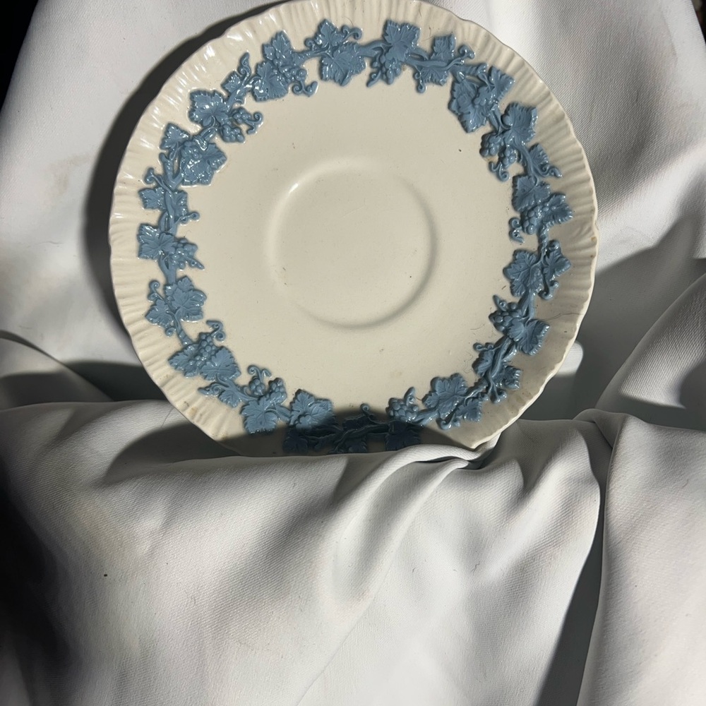 Vintage Wedgwood Ivory Plate with Embossed